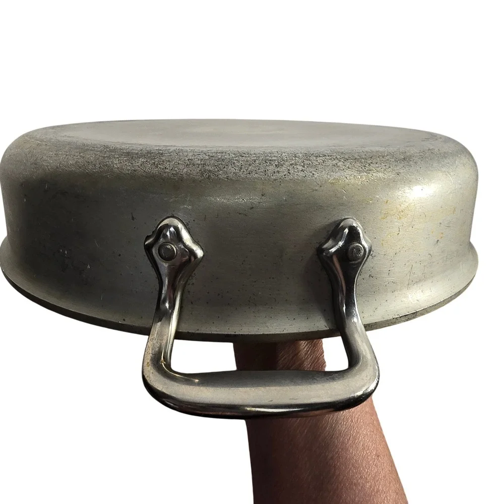 All-Clad Stainless Steel 12 Inch Saute Pan with Lid Helper Handle Silver